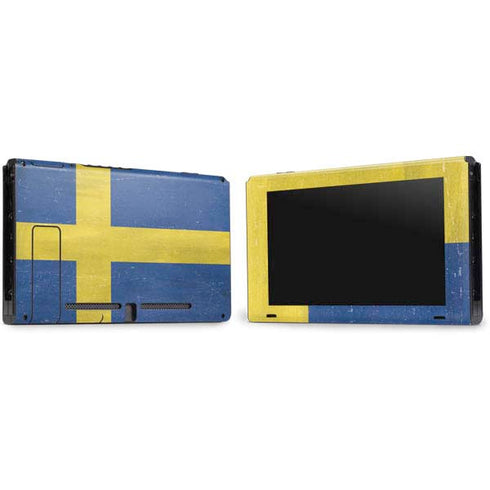 Sweden Flag Distressed Nintendo Switch Bundle Skin